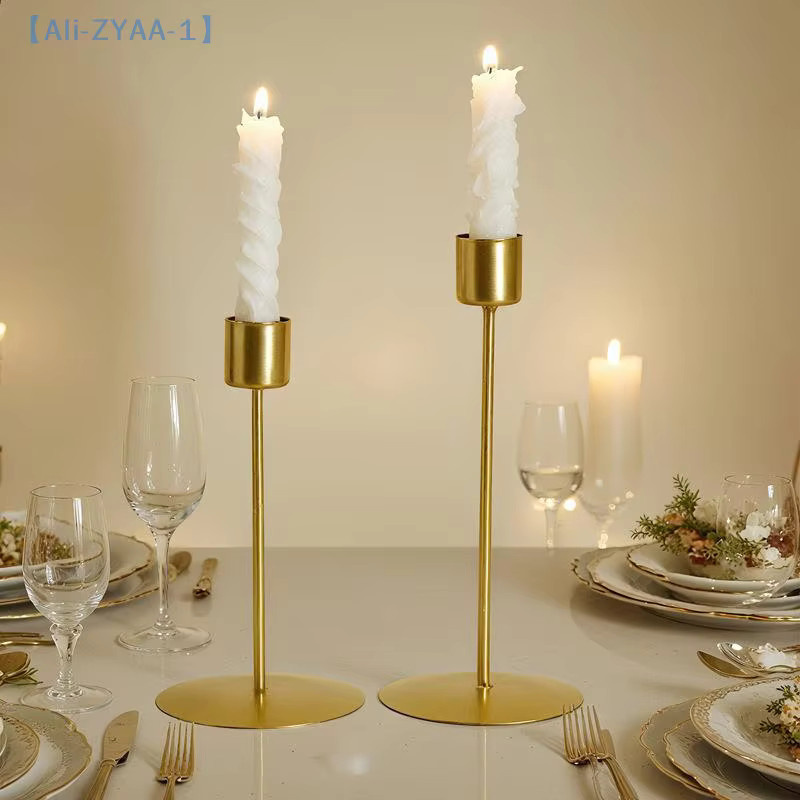 JETTING Kerzenhalter aus Metall im europäischen Stil, Gold, für Stabkerzen - Bild 2