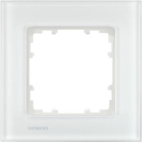Siemens Indus.Sector 1-fach Rahmen Delta Miro Glas Weiß - Bild 1