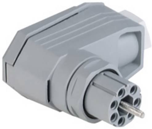 Hirschmann 932 632-106-1 Netz-Steckverbinder N Buchse, gewinkelt, 11 + PE Polzahl, 5A, Grau, IP65 - Bild 1