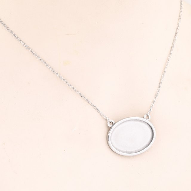 Halskette Edelstahl, verstellbar, 18x25mm, Unisex - Bild 1