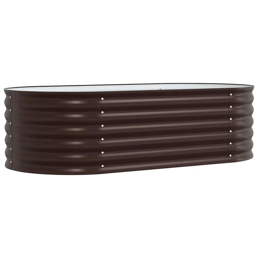vidaXL Hochbeet aus Stahl in Braun für Kräuter-, Zier- und Gemüsegärten B/T/H: 160 x 80 x 44 cm - Bild 2