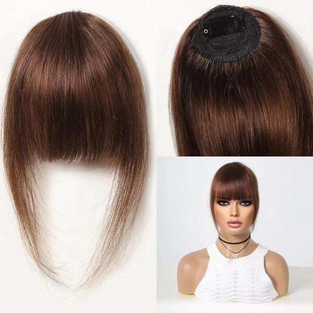 WIKHOSTAR Echthaar Pony Naturbraun Haarclip, Damen - Bild 1