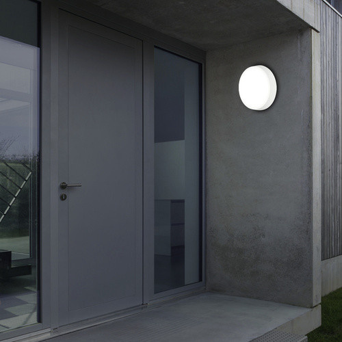 Briloner LED Außenwandleuchte in Weiß, Durchmesser: 27 cm, Höhe: 9,3 cm - Bild 1