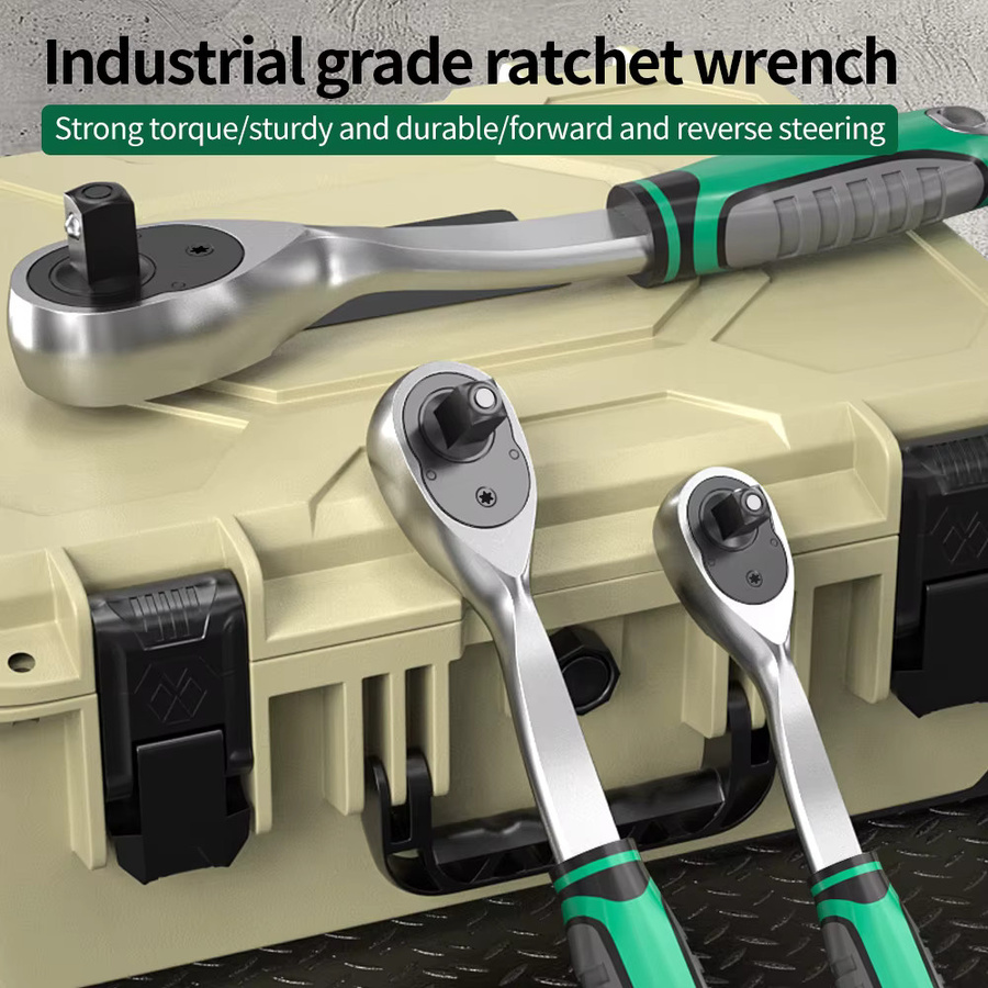 Baolian Ratschenschlüssel-Set mit 72 Zähnen, 1/4 3/8 1/2 Zoll, automatischer Schnellreparaturschlüssel für effiziente Reparaturarbeiten - Bild 6
