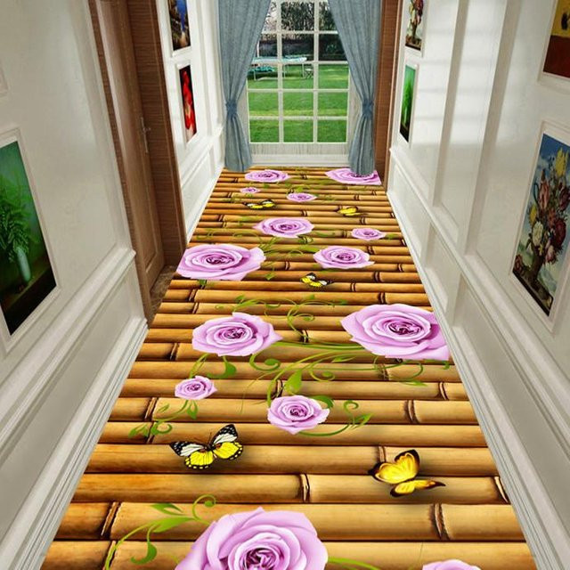 Super Six Moderner Flurteppich mit geometrischem Design, Rutschfest und Waschbar, Mehrfarbig, B: 90 cm, L: 400 cm - Bild 1