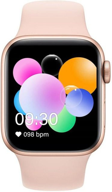 Jessica Miya 2025 X7 Smart Watch Serie 6 mit Bluetooth-Anruf, Herzfrequenzmessung und Fitness-Tracker in Rosa für Android und iOS - Bild 1