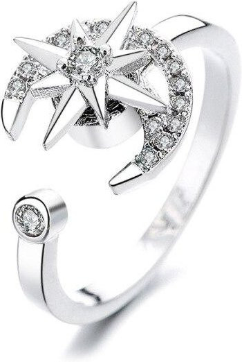 YIRAN Jewelry Zappelring, Messing, Weiß, Zirkonia, Damen - Bild 1