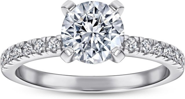 CY-jewelry Ring 925 Silber, Roségold, Weißer Saphir, Damen - Bild 1