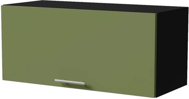 Feldmann-Wohnen Klapphängeschrank Brerra W4B Schwarz und RAL 6025 Farngrün Matt mit Blum Aventos Klappenbeschlag, B/T/H: 80 x 32,5 x 36 cm - Bild 1
