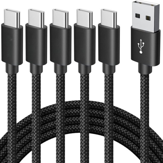 MIZIQIER 5er-Pack USB A auf USB C Kabel Schwarz, 3A Schnellladekabel für iPhone 15 16 Serie, Samsung Galaxy S24 S24+ und Note20 - Bild 1