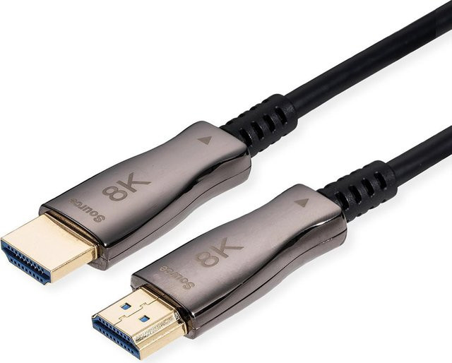 VALUE Ultra HDMI Aktiv Optisches 8K UHD Kabel Schwarz, Länge: 15 m - Bild 1