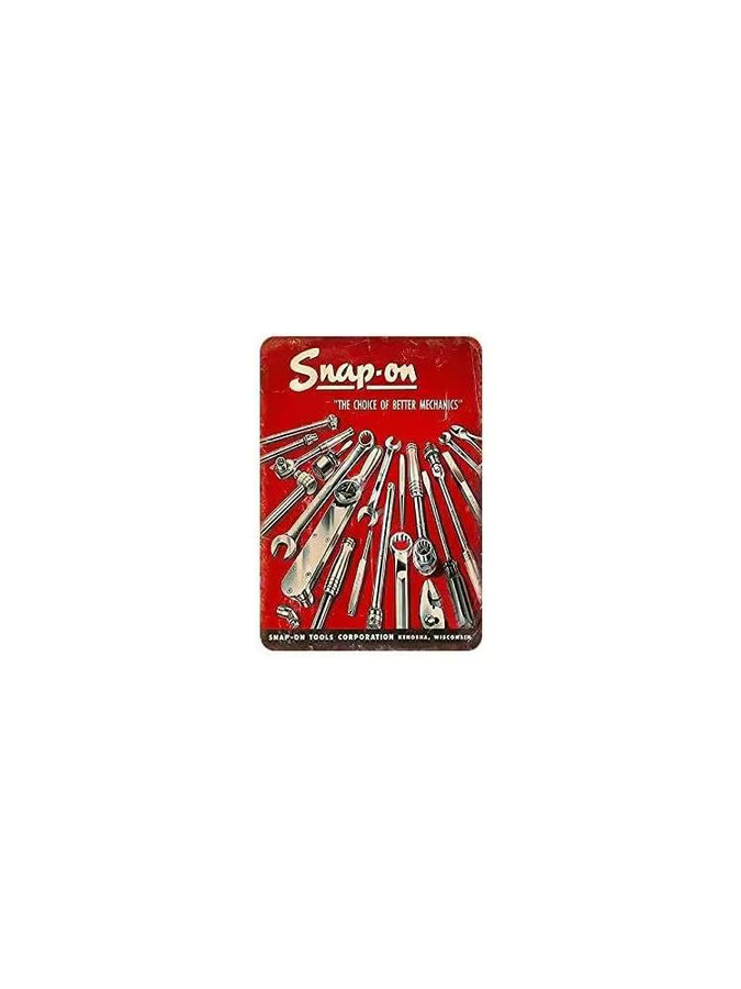 UOAIUDT Vintage Tools Metallschild als Retro-Plakette zur Wanddekoration in Rot, B/H: 20 x 14 cm - Bild 2