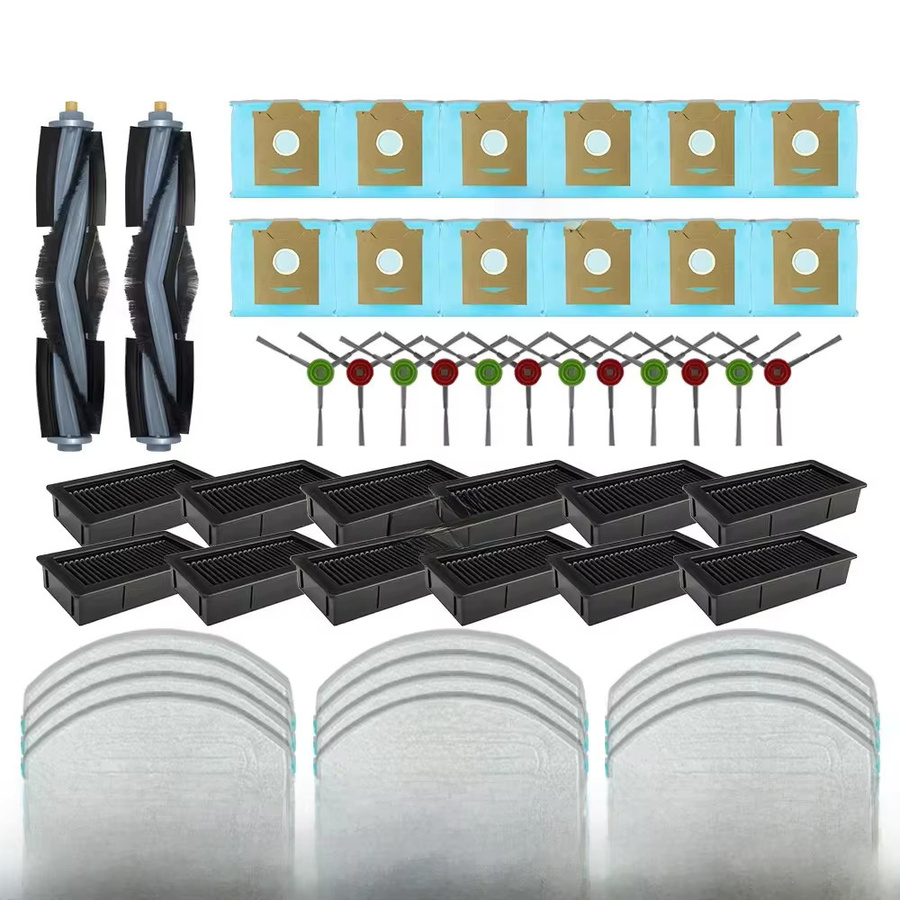 Ecovacs Yeedi Cube und Yeedi CC Ersatzteil-Set mit Hauptbürste, HEPA-Filter, Mopptüchern und Staubbeuteln, Multicolor - Bild 3