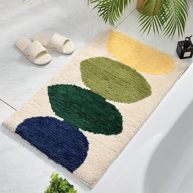 Rutschfeste Badematte aus Mikrofaser von Lodestar in Beige, B/T: 65 x 45 cm - Bild 1