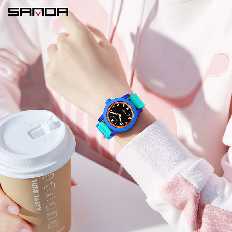 Sanda Armbanduhr, Quarz, Silikon, Schwarz, Kinder - Bild 3