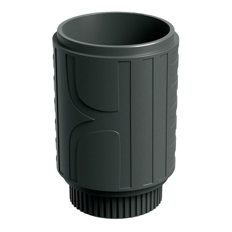 Prosperplast Blumentopf Folka Round Midl in Charcoal, Durchmesser: 40 cm, Höhe: 57 cm - Bild 2