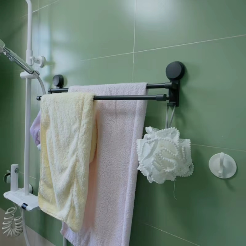 MLG Toiletten-Handtuchhalter aus Metall mit Saugnapf in Schwarz, Wandregal für das Badezimmer, Breite: 30,0 cm, Tiefe: 16,5 cm, Höhe: 30,0 cm - Bild 2