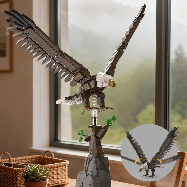 AMAZINGBLOKS Adler-Baustein-Bausatz, Tiermodell, 1060 Teile, ab 8 Jahren - Bild 1