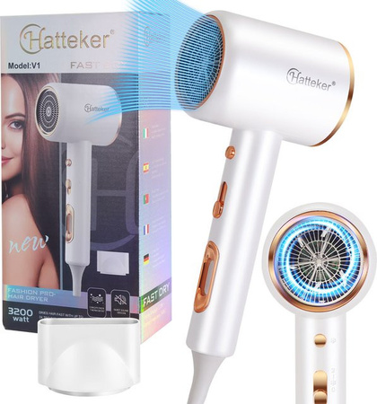 Hatteker Haartrockner, weiß, Unisex