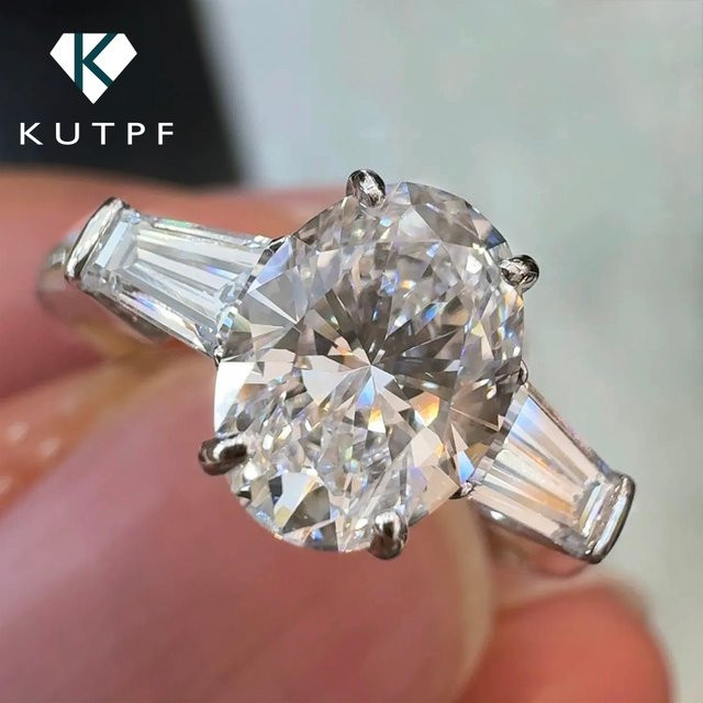 KUTPF Verlobungsring 925 Silber, Moissanit-Diamant, Damen - Bild 1