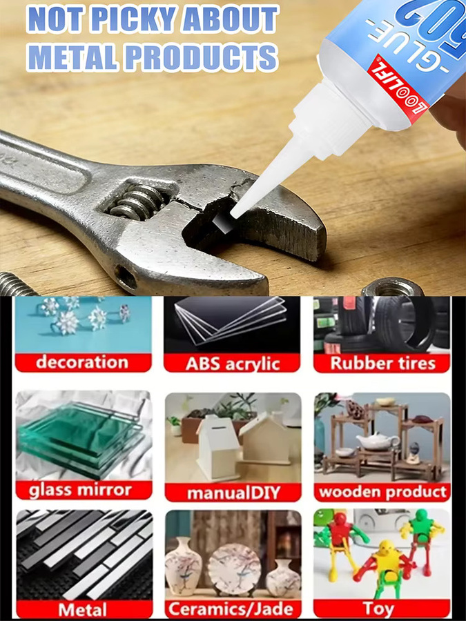 LOOLIFL 10 Stück Cyanacrylat-Flüssig-Superkleber für Holz, Gummi, Metall, Glas und Kunststoff - Bild 6