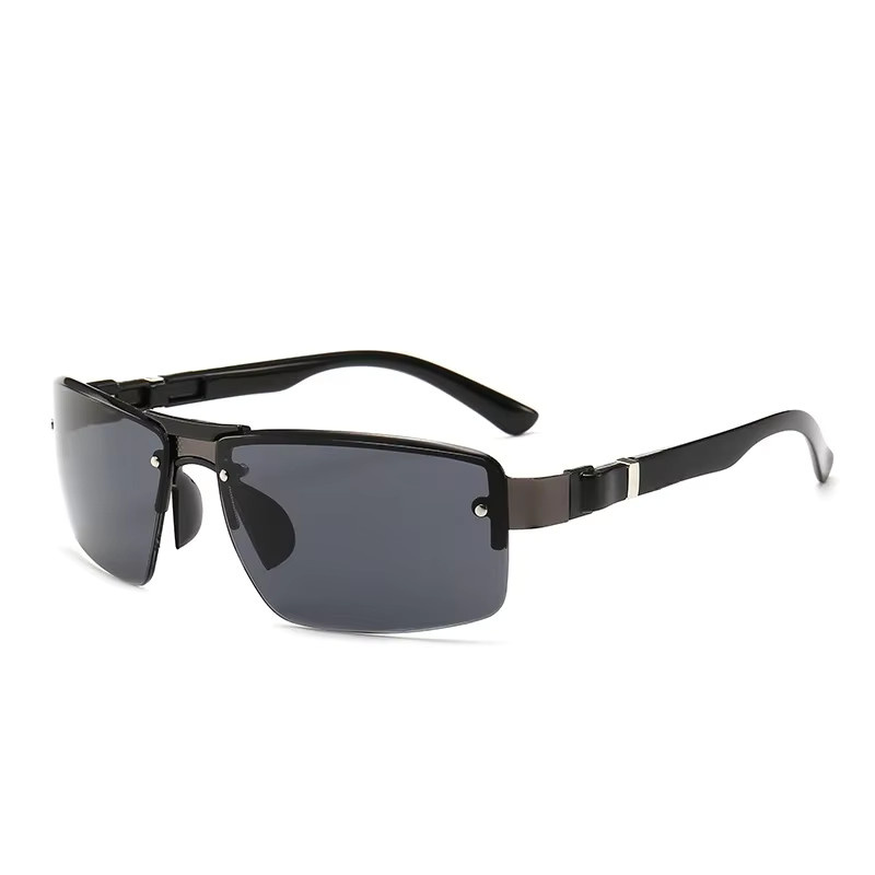 RMM Sonnenbrille, randlos, rechteckig, Metall, schwarz, Unisex - Bild 1