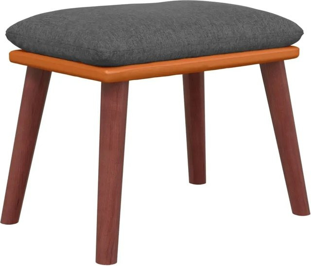 vidaXL Fußhocker Dunkelgrau aus Stoff und Kunstleder B/T/H: 45 x 29,5 x 39 cm - Bild 1