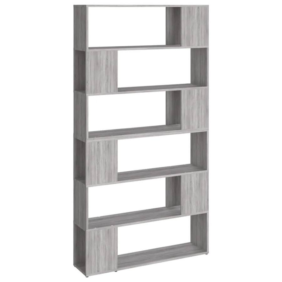 vidaXL Bücherregal und Raumteiler in Grau, B/T/H: 100 x 24 x 188 cm - Bild 2