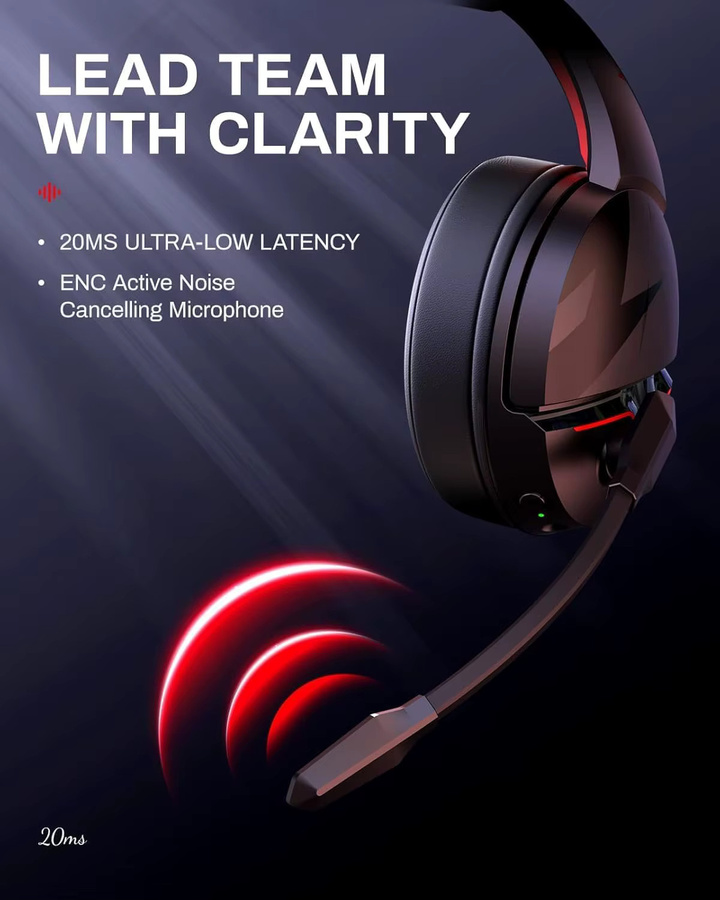 Acer Wireless Gaming Headset mit 50-mm-Treibern und Clear Voice Mikrofon in Schwarz-Grün für PC und PS4 - Bild 2