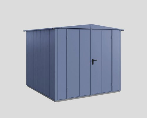 Ecostar Gerätehaus Elegant-S aus verzinktem Metall in Blau, B/H/T: 238 x 216 x 238 cm - Bild 1