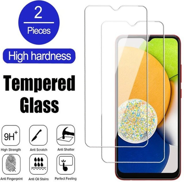 2er-Pack Displayschutzfolie aus gehärtetem Glas für Samsung Galaxy A01 A02 A04 A05 M04 4G und Note 10 S10 S10e Lite A02S A04S A05S, transparent - Bild 1