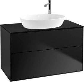 V&B Waschtischunterschrank Finion in Blau lackiert, B/T/H: 100 x 60,3 x 50,1 cm - Bild 1