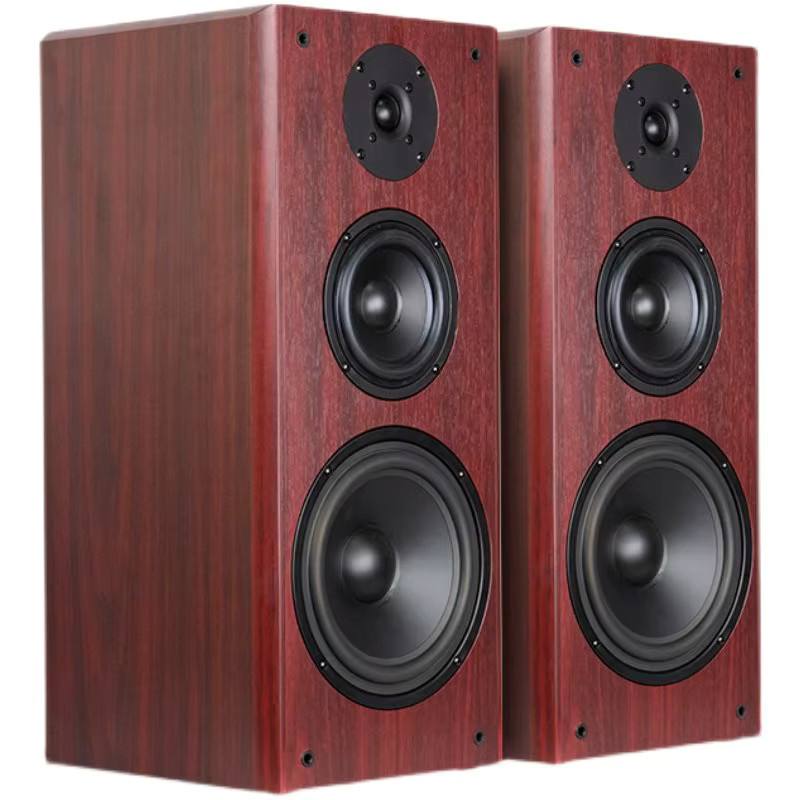 HIFI-Regallautsprecher 2.0 Set aus Holz, passives 2-Wege-Paar, 6,5 Zoll, Braun - Bild 4