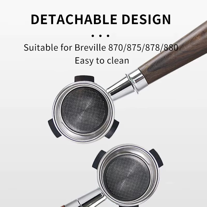 Kisshome Naked Siebträger 54 mm ohne Boden für Breville 870 878 880 Ersatzfilterkorb aus Edelstahl - Bild 3