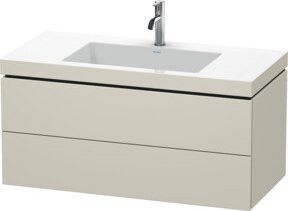 Duravit L-Cube Waschtischunterschrank c-bonded, Wandhängend, Weiß Matt, B: 100 cm, T: 48 cm, H: 50 cm - Bild 1