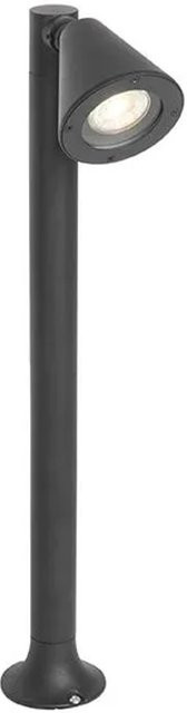 QAZQA Ciara Moderne Outdoor Pollerleuchte Schwarz aus Aluminium und Glas IP44 Höhe: 60 cm - Bild 1