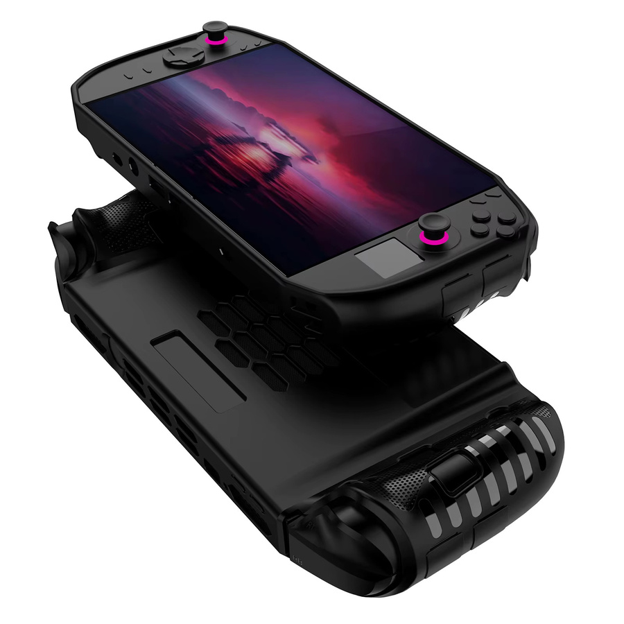ALLOET TPU Sturzschutz-Griffhülle für Legion Go 2 in Schwarz, ergonomische und stoßfeste Schutzhülle mit Kratzschutz-Design - Bild 4