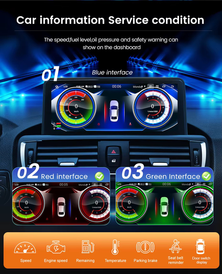 NaviFly MN-X EU Wireless CarPlay Intelligentes Multimedia-Autoradio für BMW E60 E61 E63 E64 E90 E91 E92 CCC in Schwarz - Bild 5