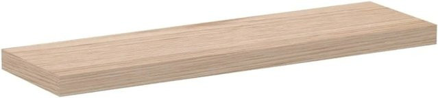vidaXL Schweberegal in Eichenoptik, Wandregal aus Holzwerkstoff und Metall, B/T/H: 80 x 23,5 x 4 cm - Bild 1