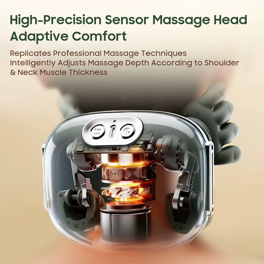 PAQIN Bionic Nacken- und Schultermassagegerät, Green, Unisex - Bild 4