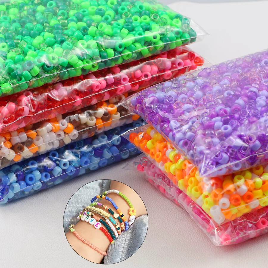JHNBY Spacer Perlen Acryl, 9 × 6 mm, einfarbig - Bild 4