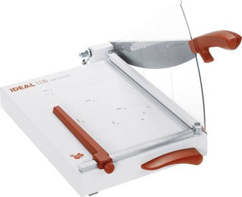 Ideal Hebelschneider 1135 Guillotine-Schneider für A4 mit Sicherheitsbügel und gehärtetem Stahl in Grau-Weiß-Transparent - Bild 1
