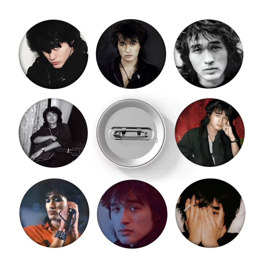 Brosche Viktor Tsoi, Rundes Abzeichen, Unisex - Bild 3