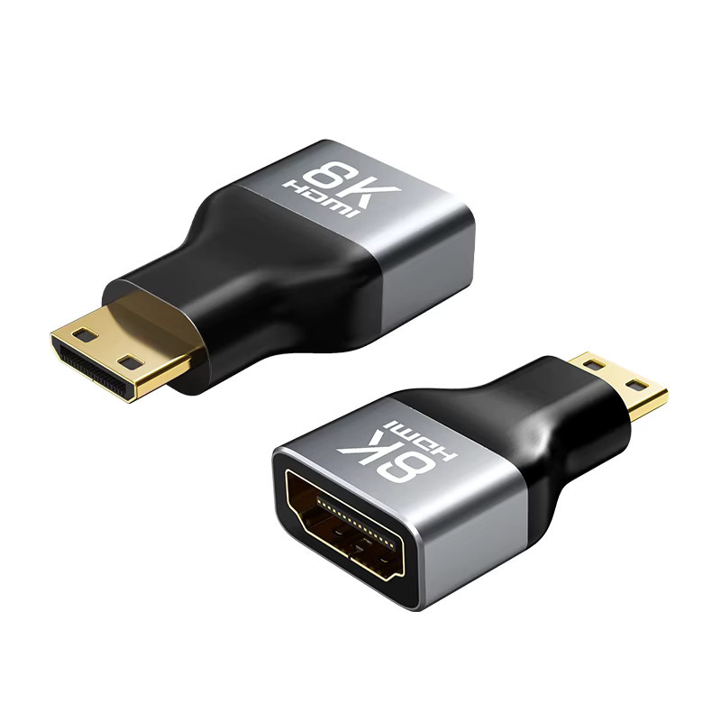 CABLETIME Mini-HDMI auf HDMI Adapter, bidirektional, 8K@60Hz/4K@120Hz UHD, 48Gbps Ultra-High-Speed, Schwarz - Bild 6