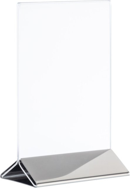 APS Kartenhalter für DIN A4 in transparent/silber, B/H/T: 7 x 32 x 21 cm - Bild 1