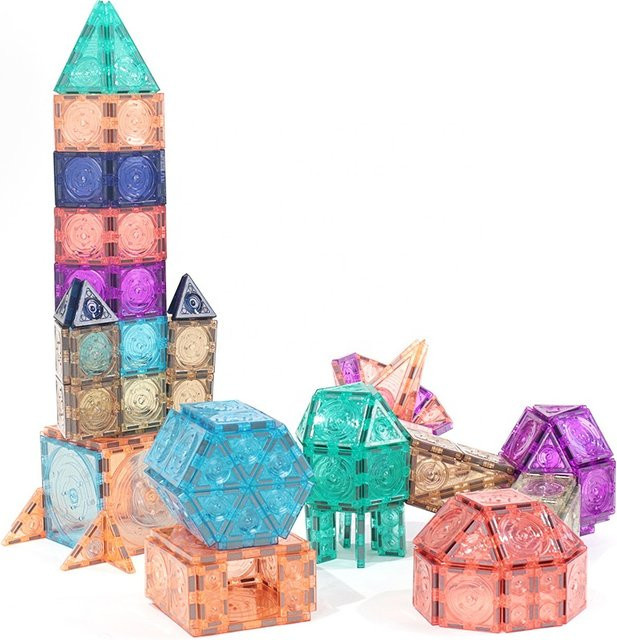 MNTL Magnet Blocks Educational Toy 136-teiliges Set Bunt / Mehrfarbig - Bild 1