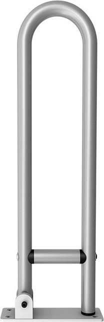 TOMTOP JMS Klappbarer Sicherheitshandlauf aus Aluminiumlegierung für das Badezimmer, U-Form, Silber/Chrom, rutschfest und wandmontiert - Bild 1