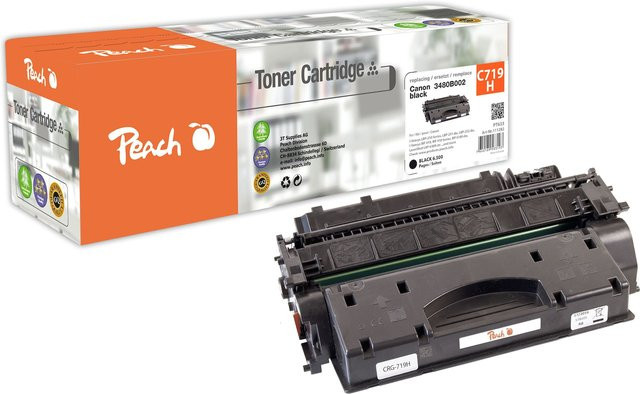 Peach HP 719 HBK Toner XL Schwarz für Canon i-SENSYS LBP-6300 und LBP-6300dn, wiederaufbereitet - Bild 1