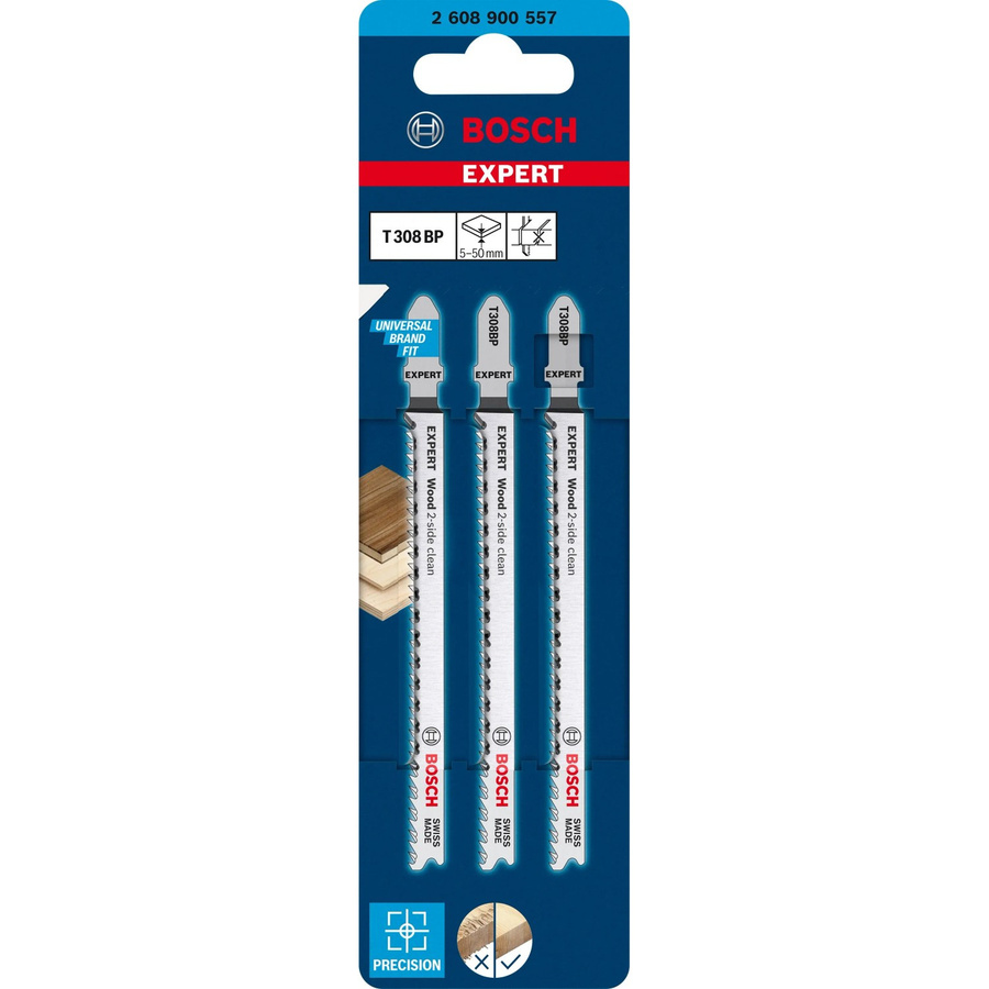 Bosch Expert Stichsägeblatt T 308 BP Wood 2-side clean HCS, 3 Stück - Bild 4