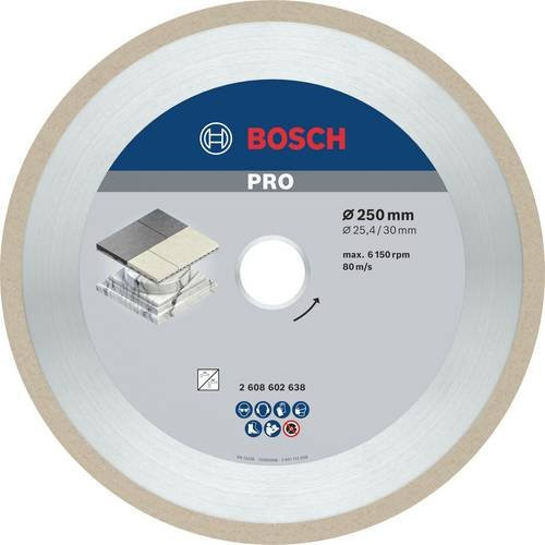 Bosch Diamanttrennscheibe Best for Ceramic für Fliesen und Stein, Durchmesser: 250 mm - Bild 1